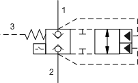 Pilot-to-close, spring-biased closed, unbalanced poppet logic element with position switch