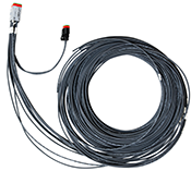 XMD Series, 6M, 12-pin Deutsch prototype cable, single-output with 2-pin Deutsch lead