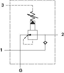 Pressure reducing assembly, with reverse flow check