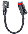 FLeX Series, adaptateur câble - 2-pin Deutsch vers AMP Junior Timer